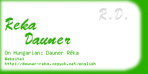 reka dauner business card